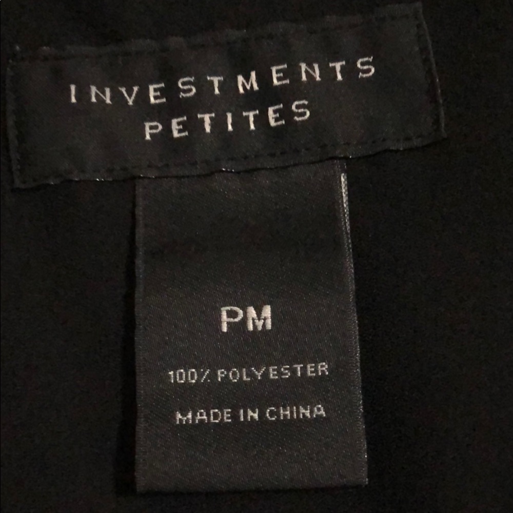 Investments Black Button Down Shirt - Picture 2 of 2